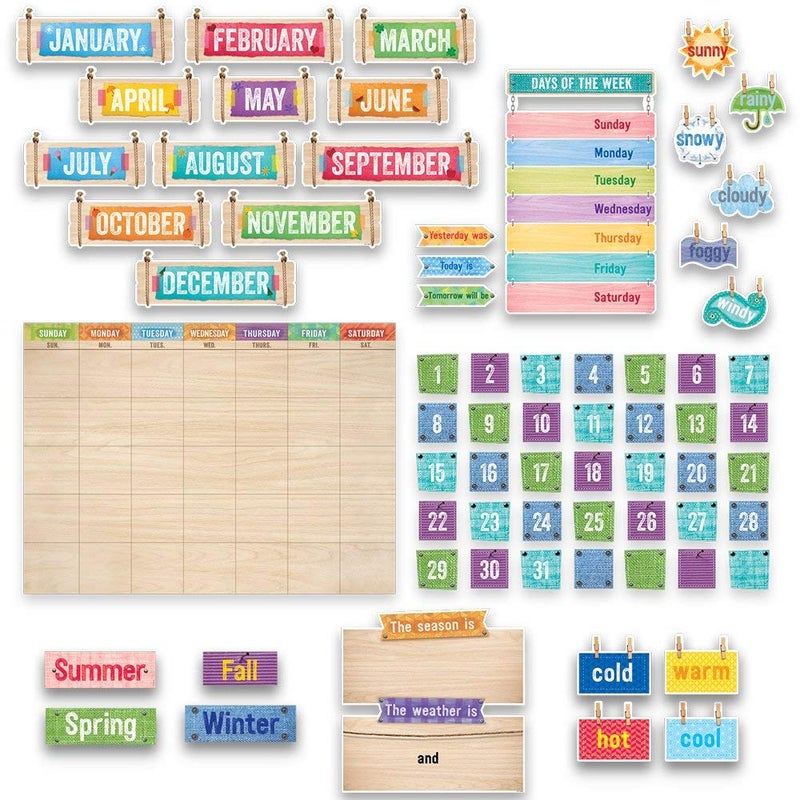 Creative Teaching Press Upcycle Style Calendar Set Bulletin Board (7061),Multi - Image 3